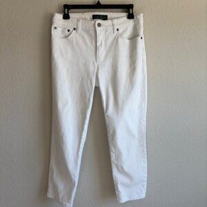 Lauren Ralph Lauren Women's White Classic Straight Cropped Jeans Sz. 6 Preppy